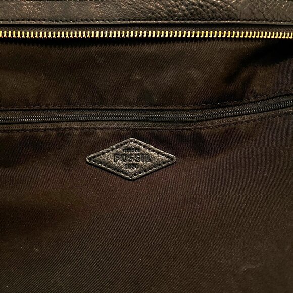 Fossil Brown Leather Hobo Shoulder Purse with Pockets, Hang Tag Key Z86980 - Picture 9 of 13